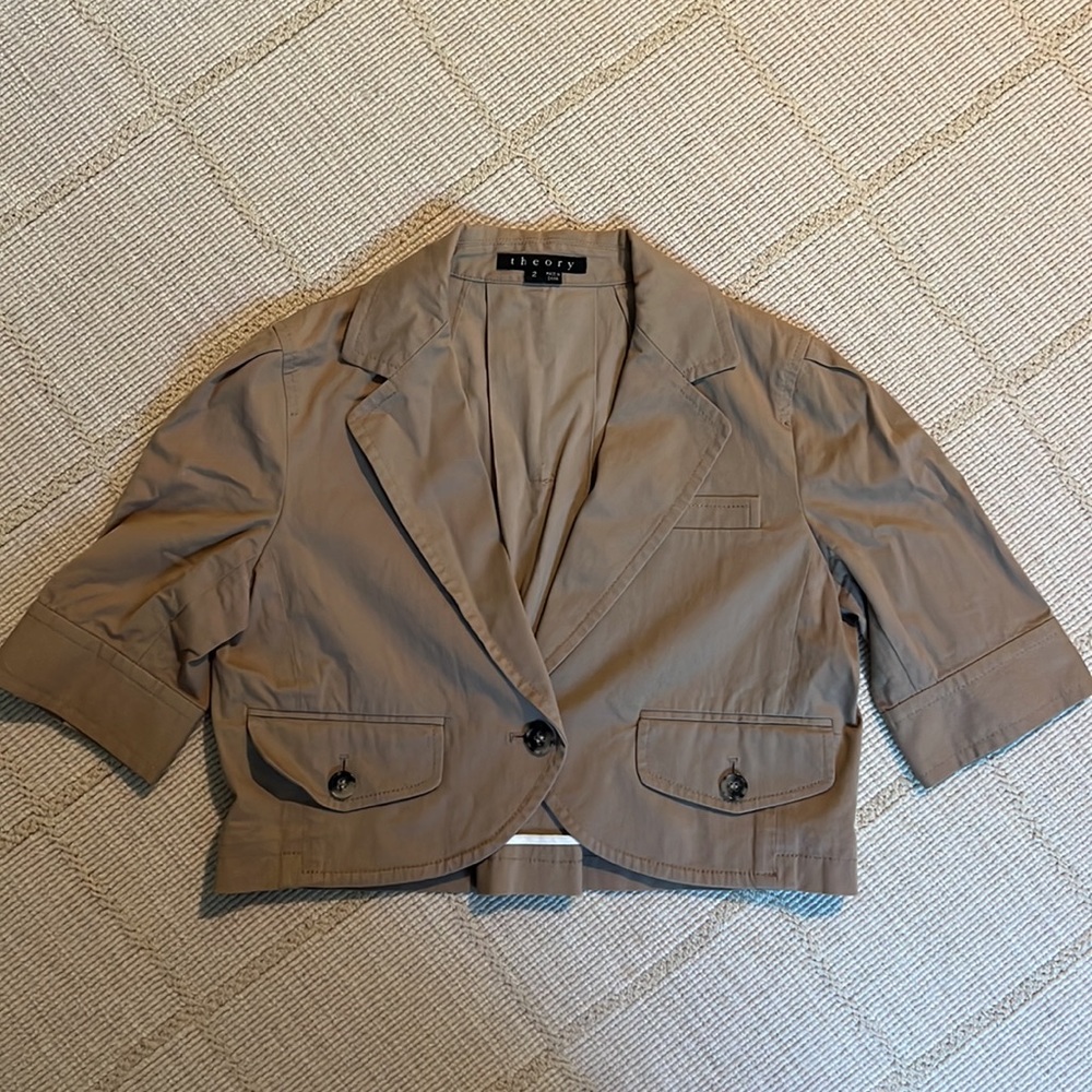 Theory Women's Cropped Khaki Jacket